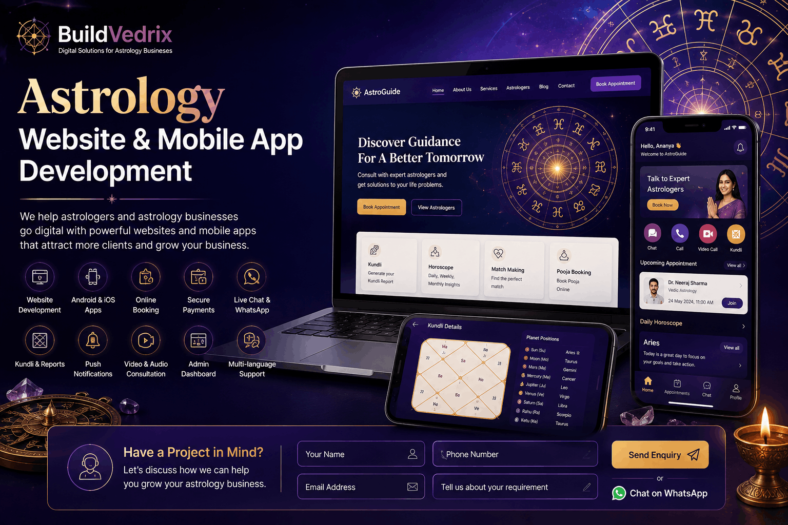 Build Your Professional Astrology Website & Mobile App